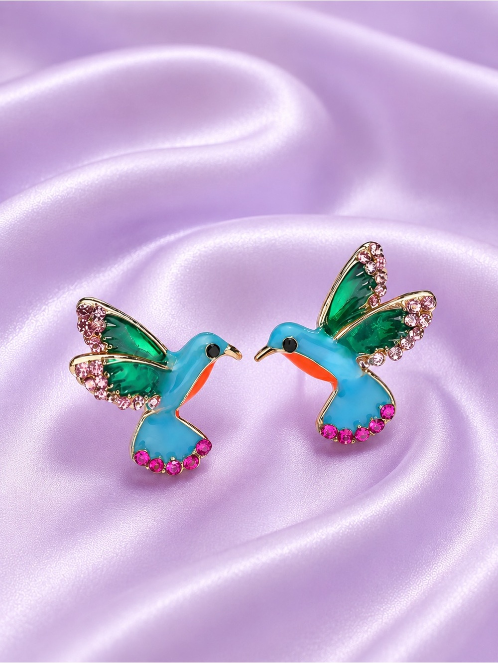 Hummingbird Stud Colorful Earrings